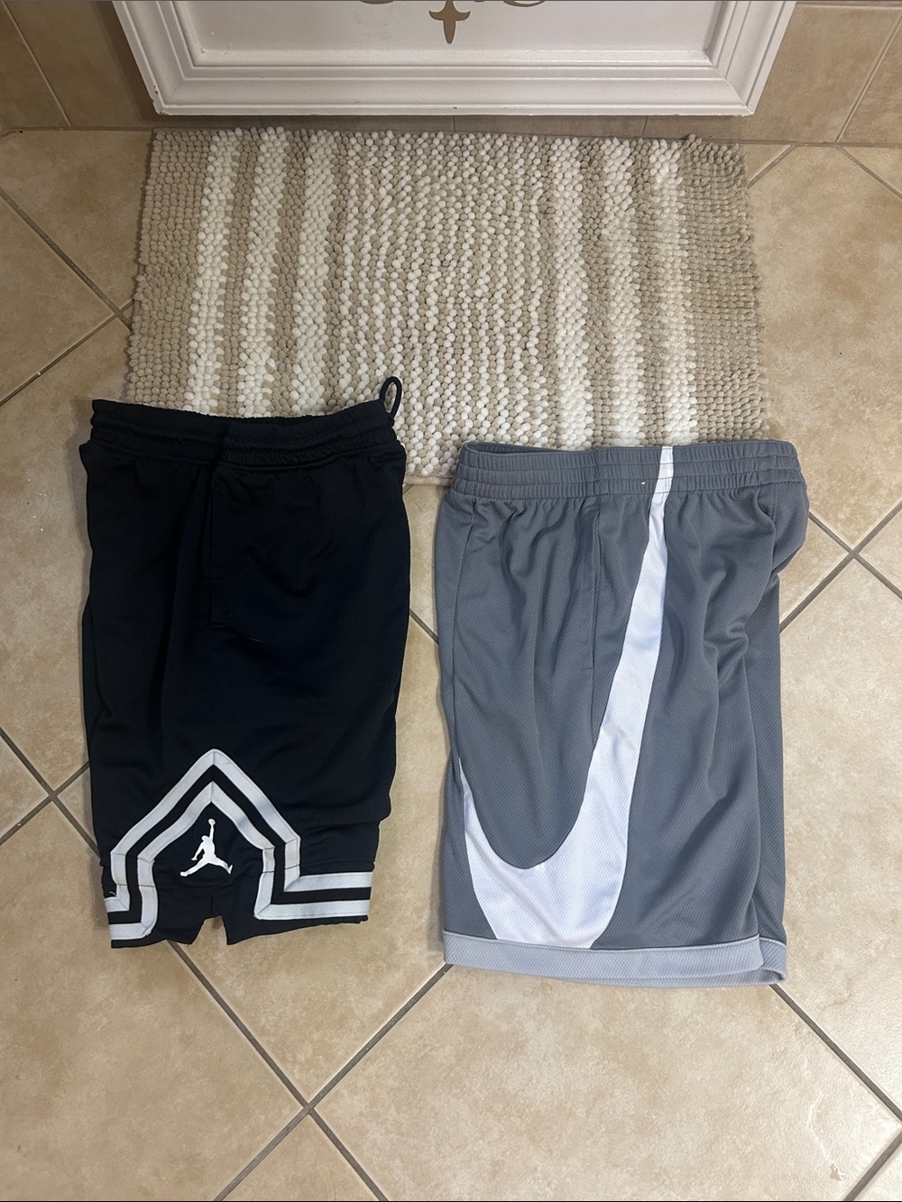 Nike Kids Black and Gray Athletic Shorts Set
